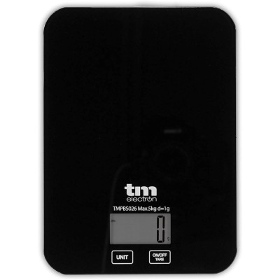 TM Báscula Cocina 5Kg Negra...